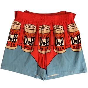 The Simpsons Duff Man Beer Shorts with CAPE! Size Small